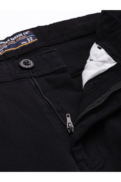 The Indian Garage Co By Styli Men Black Slim Fit Chino Pants