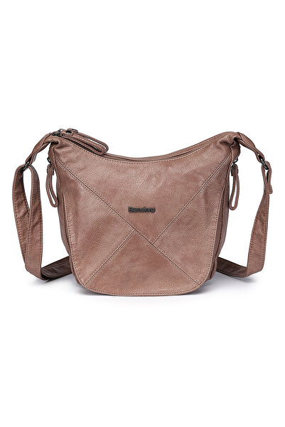 Hüvendo Geantă de umăr pentru femei Barcelona Daily, model crossbody 1896 Vizon