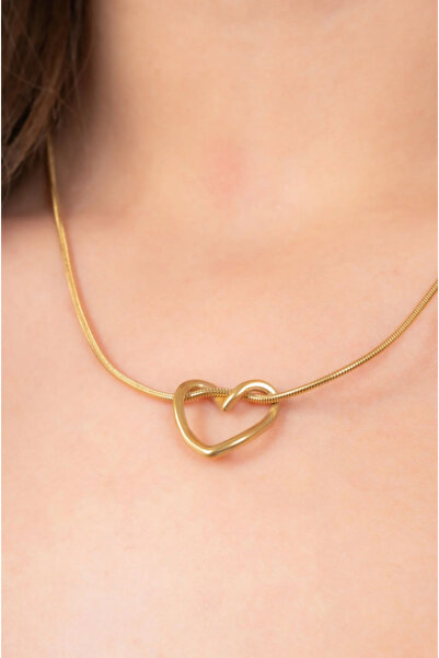 İNN JEWELLERY قلادة نسائية من الفولاذ بتصميم خاص على شكل عقدة لا تفقد بريقها ...