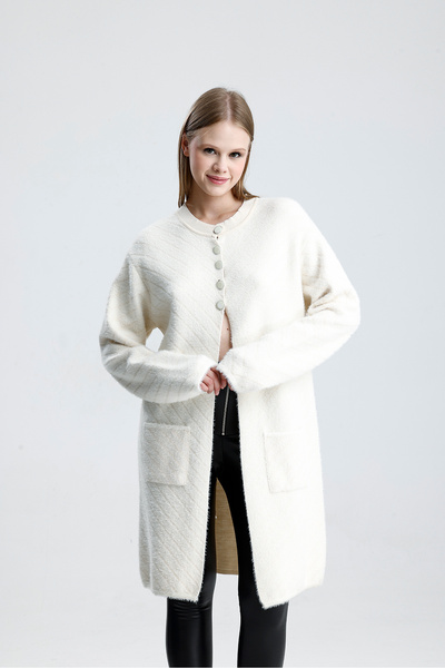 AYMİSS DÜĞME SAKALLI TRİKO CEKET