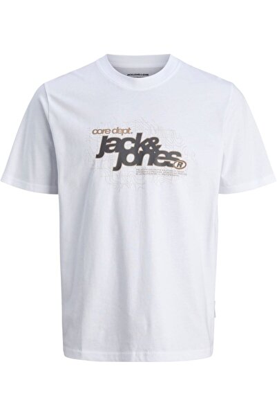Jack & Jones JACK &JONES Grid Branding JNR t-shirt - 12288652-Bright White