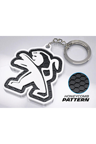 Tactyla سلسلة مفاتيح بشعار بيجو القديم