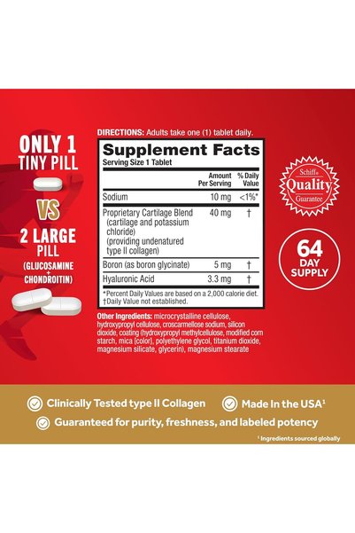 move free Triple Action Joint Support Supplement by with Type II Collagen, Boron, and Hyaluronic Aci