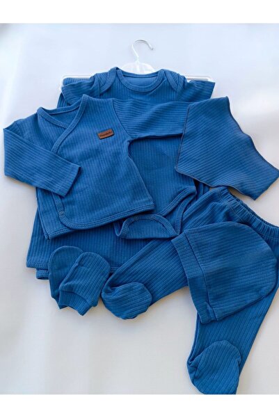 Bilge Trend طقم ملابس للأطفال الذكور مكون من 7 قطع من نيتشرال إنديجو بتصميم م...