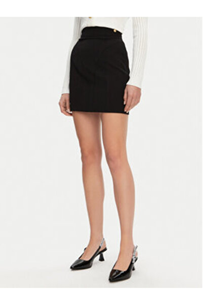 BALMAIN Γυναικεία Μίνι Φούστα DF1LA465VB00 Μαύρη