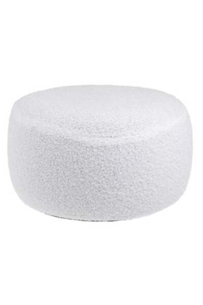 Jumbo Puf decorativ gonflabil Teddy alb Ø38 x 20 cm