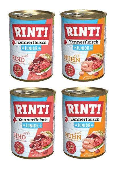 Rinti 2 Çeşit Karma Gurme Yavru Köpek Konservesi 400 Gr. X 4 Adet