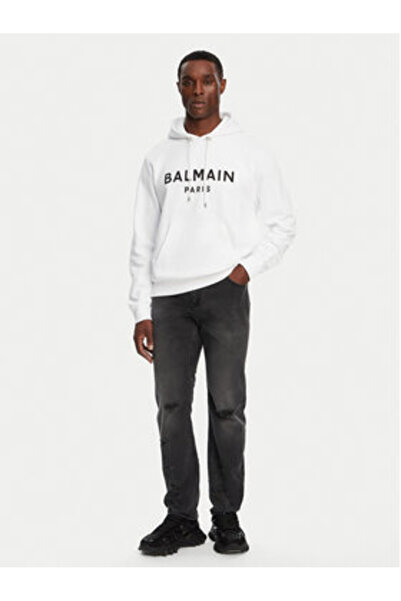 BALMAIN Ανδρικό Φούτερ DH1JR002BB65 Λευκό