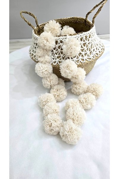 Bila Baby Stqueen Tulle Mini 20-Pack Pompom Banner Bayb Cream (Nut)