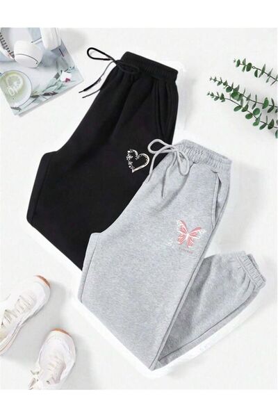 Le Vion 2-pack Minimal Printed Jogger Sweatpants με λάστιχο στο τελείωμα και ...