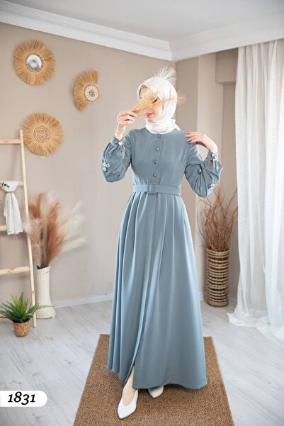 Hejab Fashion Dress Crystal Crepe Turkish 210