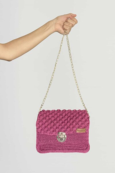 Ada Kostüm Tasarım حقيبة روزاليا ذات سلسلة وردية-بنفسجية