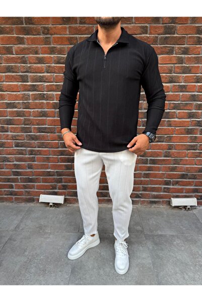 Combineman35 Ανδρικό σετ αθλητικής φόρμας με κάθετες ρίγες από ύφασμα Ottoman...