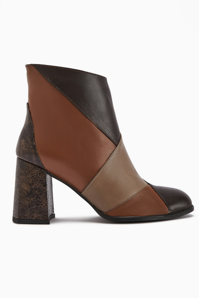 Limoya Γυναικείες μπότες με τακούνι Ylwa από γνήσιο δέρμα καφέ καφέ