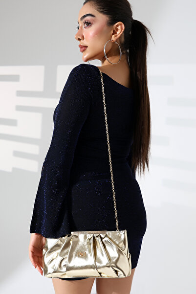 Moda Lime Chain Strap Evening Dress Clutch Portfolio Bag – Women's Shoulder Bag for Stylish Evening and Event Outfits