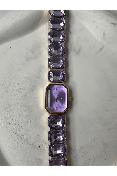 G Sport POLO ساعة يد نسائية من حجر الليلك الأرجواني – ساعة يد أنيقة بتصميم خاص