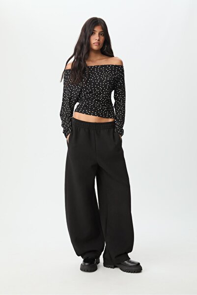 Stradivarius Asymmetrical neckline top
