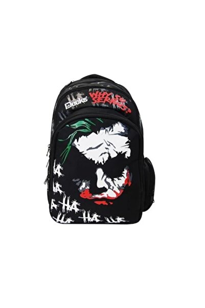 BREZIUM Ghiozdan școlar, imprimeu fluorescent, design modern, multicolor,