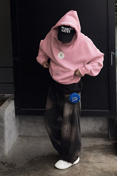 CLASSY.MODA Φούτερ με κουκούλα με 3 κλωστές και τσέπες καγκουρό – Στρογγυλό σ...