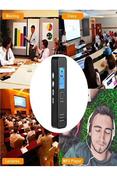 Tokurtech 32 GB Yeni Model Dijital Ekranlı+Kulaklık Hediyeli Profesyonel Ses Kayıt Cihazı