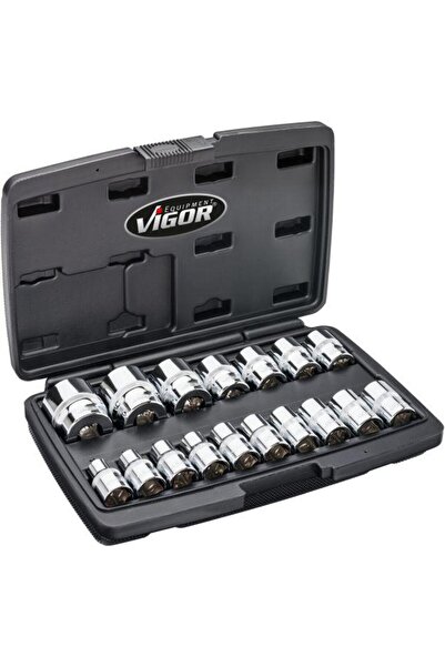 Vigor Tubular Wrench Set V7512/17 - 17 Pieces