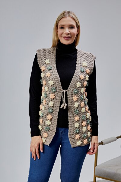 Jinx Wear Fashion Vestă pentru mamă cu flori de margaretă colorate, cu design special, pentru femei de vârstă mijlocie