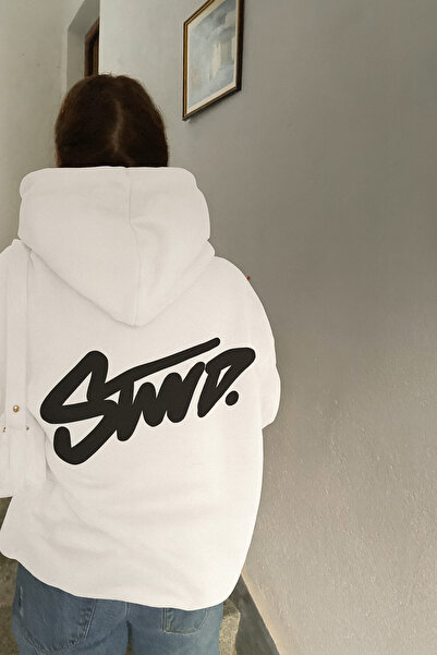 CLASSY.MODA Φούτερ με κουκούλα με στάμπα SWND, Unisex, με τσέπη καγκουρό, streetwear