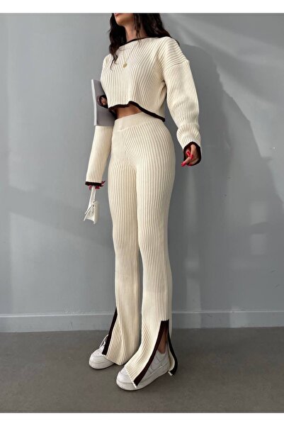 Asmil Leg Detail Morris Women's Knitwear Set