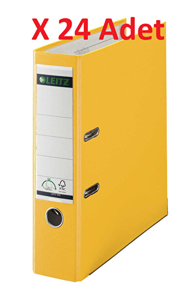 Leitz Офісний папковий широкий пластиковий жовтий 1010T 24 шт. в коробці