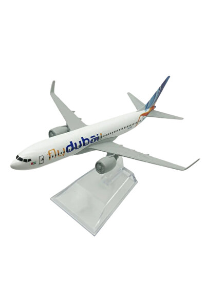 OEM Model de avion Fly Dubai Boeing B737, metal, 15,5 cm, scară 1:400