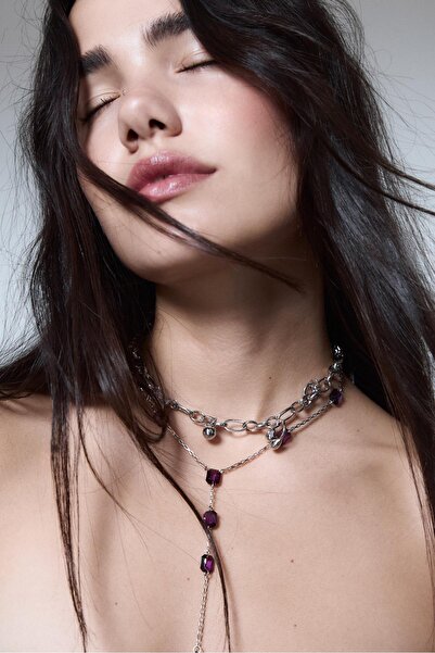 Stradivarius 2'li lariat takı kolye seti