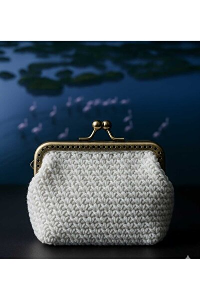 MAZSAY El Örgüsü Makrome Klipsli Cüzdan