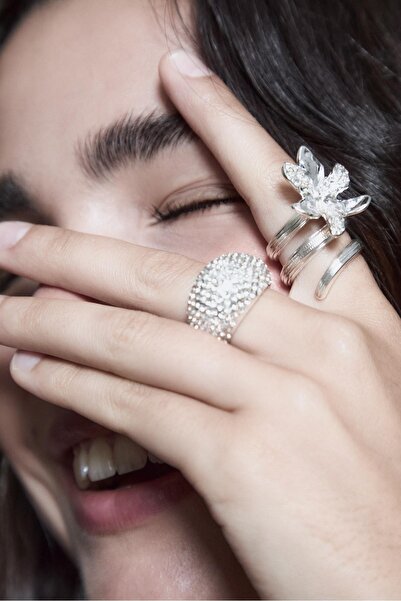 Stradivarius 3'lü Parlak Yüzük Seti