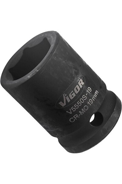 Vigor Cheie tubulară de impact scurtă V5550S-19, antrenare pătrată de 1/2 inc...