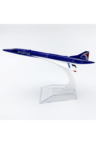 OEM Machetă de avion Pepsi Concorde, metal, 15,5 cm, scară 1:400