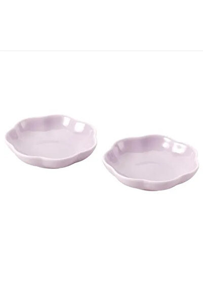 IKEA FÖSSTA sos tabağı, pembe-yapraklar, 2'li set