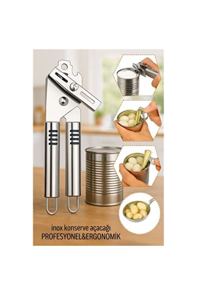 ModaCar HVT Inox Çelik Konserve Açacağı - Ergonomik ve Profesyonel Kolay Kons...