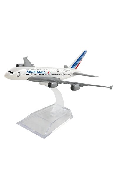 OEM Machetă de avion Air France Airbus A380, metal, 16 cm, scară 1:400