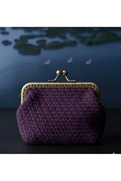 MAZSAY El Örgüsü Makrome Klipsli Cüzdan