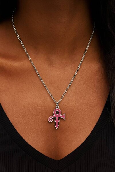 Herşey Nota Prince Symbol Unisex Necklace – Pink Color Special Design