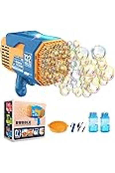 ECVV رشاش بازوكا الفقاعي المُحسّن، منفاخ الفقاعات ذو 132 فتحة