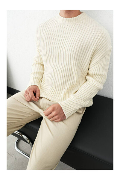 perasttesktil Ανδρικό πουλόβερ Oversize Χοντρό κοτλέ