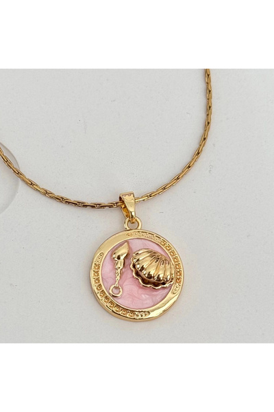 TURKAFONE قلادة ساحل بينك بلاك