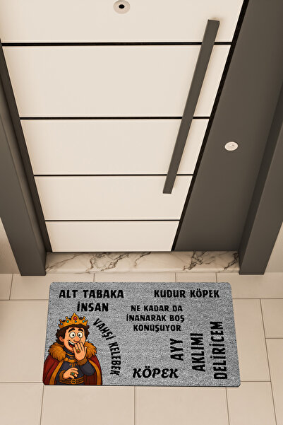 Dormot High Quality Digital Printing Grey, Prince, Cartoon Collage Themed Door Mat