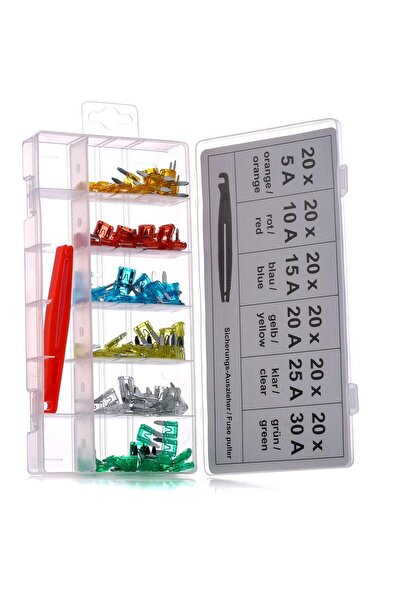 SW-Stahl Set de 120 siguranțe fuzibile SWS8115, 20 de fiecare: 5A, 10A, 15A, ...