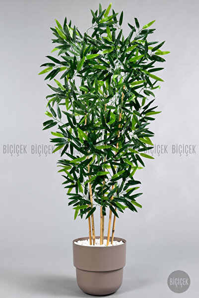 BİÇİÇEK Yapay Bambu Ağacı 6 dallı 150 cm yoğun yapraklı