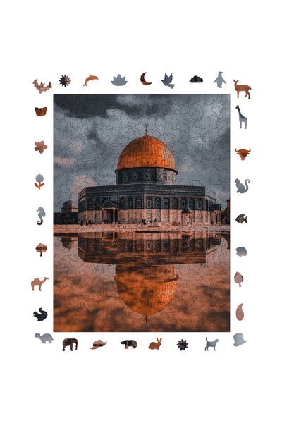 WePuzzleUp Ahşap Puzzle - Kudüs'ün Kalbi - 450 Parça, 29x39 cm