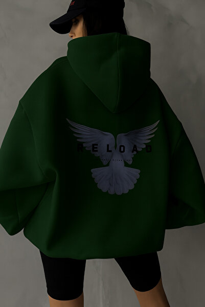 CLASSY.MODA Unisex φούτερ με κουκούλα με στάμπα με γράμματα στο πίσω μέρος κα...