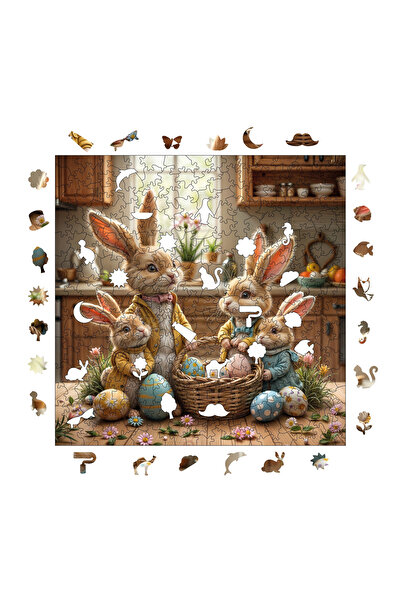 WePuzzleUp Wooden Puzzle - Easter Celebration - 353 Pieces, 29X29 cm