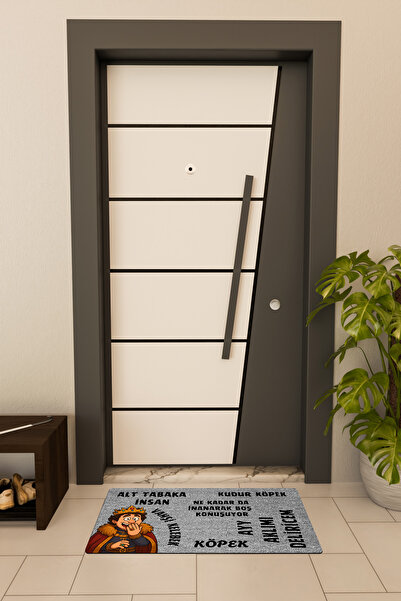 Dormot High Quality Digital Printing Grey, Prince, Cartoon Collage Themed Door Mat